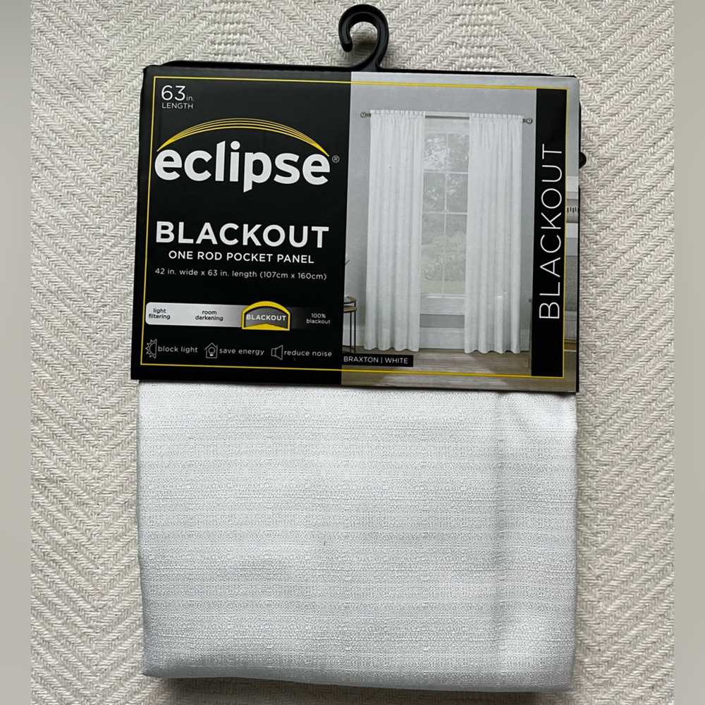 Blackout Curtain~WHITE~Eclipse •NWT